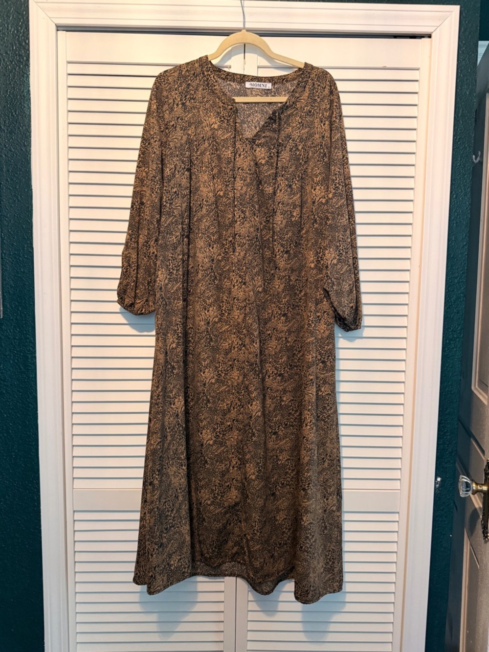 Boutique  Brown Animal Printed Maxi Dress